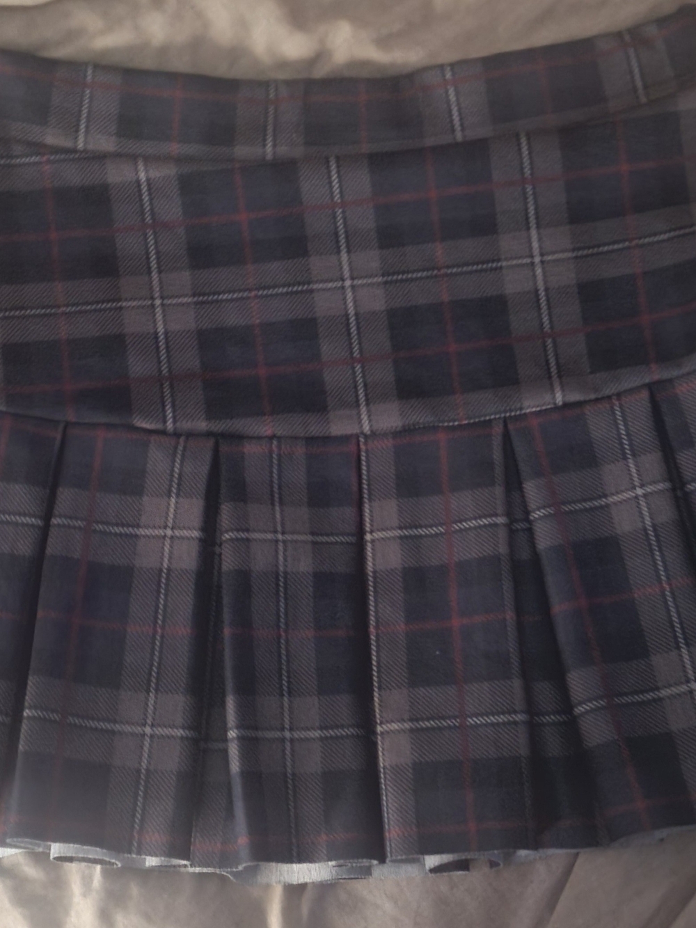 Plus Plaid Pleated Skirt